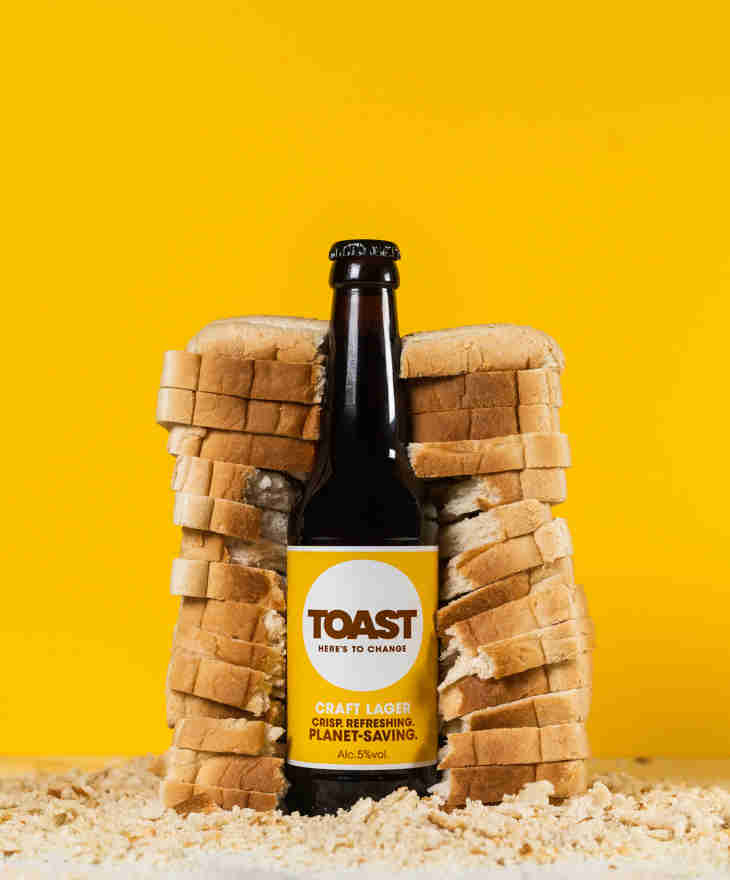Toast Craft Lager Bottle In Bread Landscape.