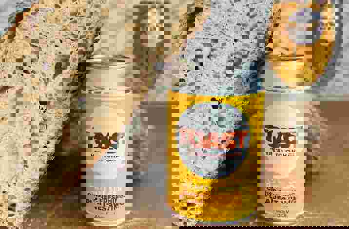 Lager With Bread Poured Glass